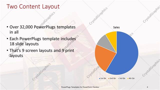 Two Content presentation slide layout