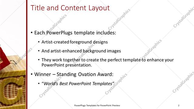 Title and Content presentation slide layout