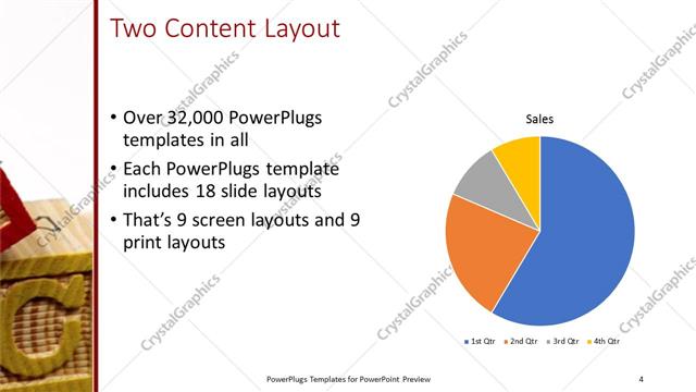 Two Content presentation slide layout