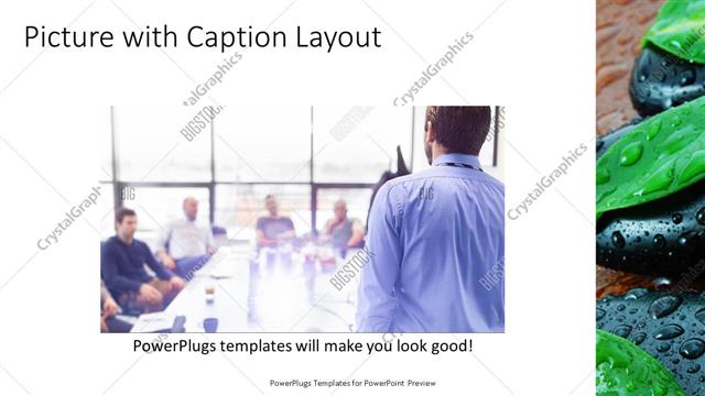 Picture with Caption presentation slide layout