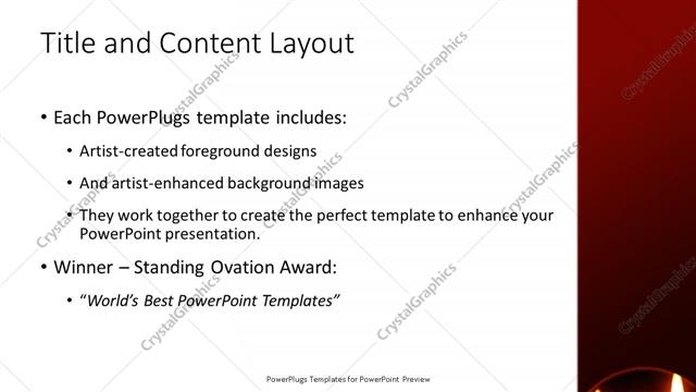 Title and Content presentation slide layout