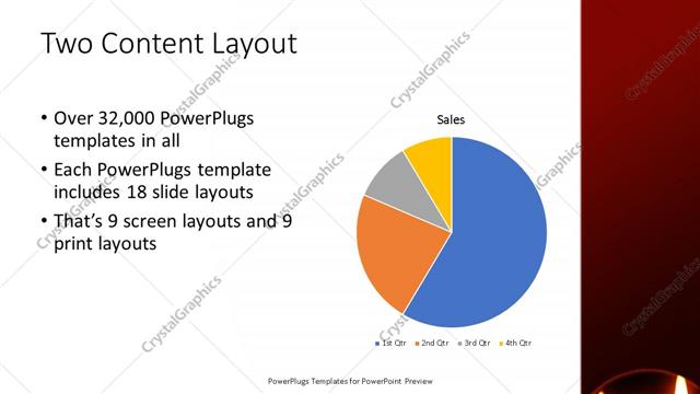 Two Content presentation slide layout