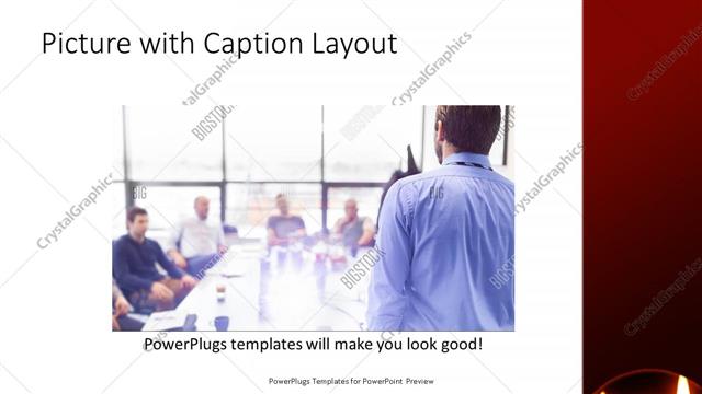 Picture with Caption presentation slide layout