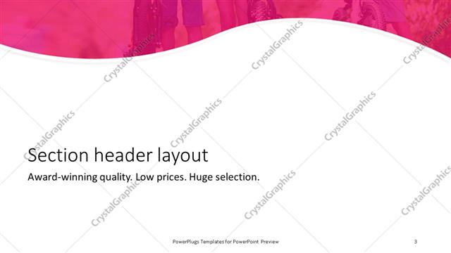 Section Header presentation slide layout