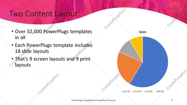 Two Content presentation slide layout