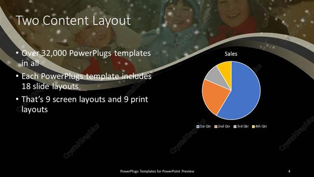 Two Content presentation slide layout