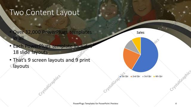 Two Content presentation slide layout