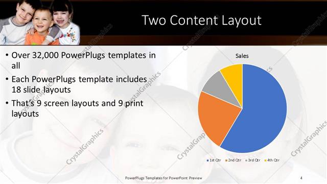 Two Content presentation slide layout