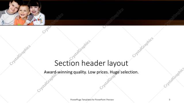 Section Header presentation slide layout