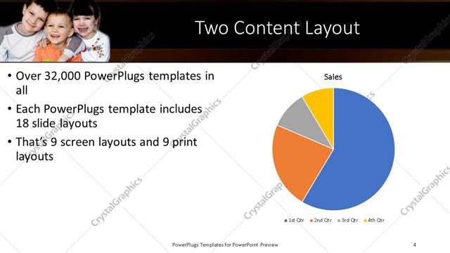Two Content presentation slide layout