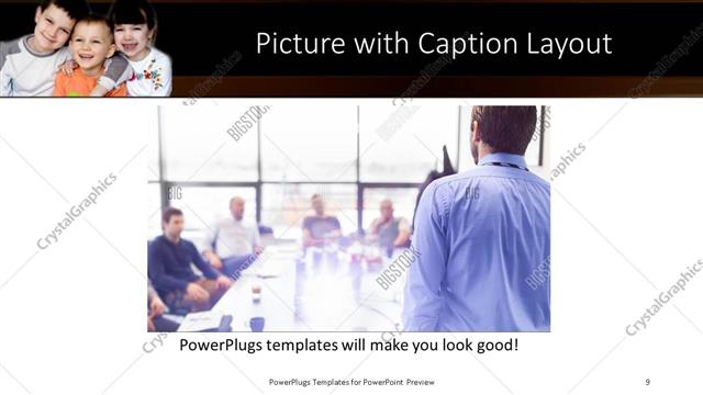 Picture with Caption presentation slide layout