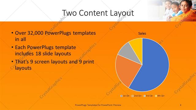 Two Content presentation slide layout