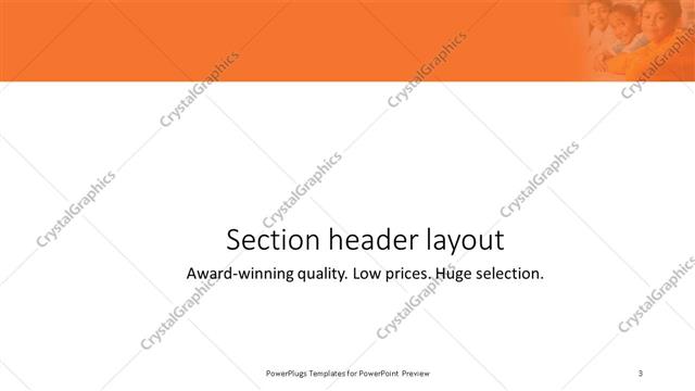 Section Header presentation slide layout