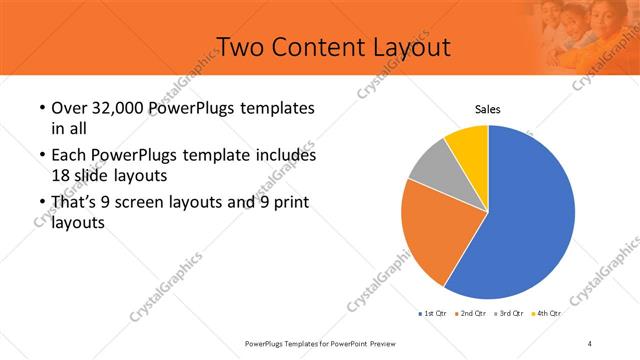 Two Content presentation slide layout
