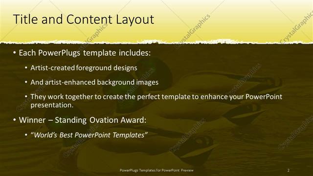 Title and Content presentation slide layout