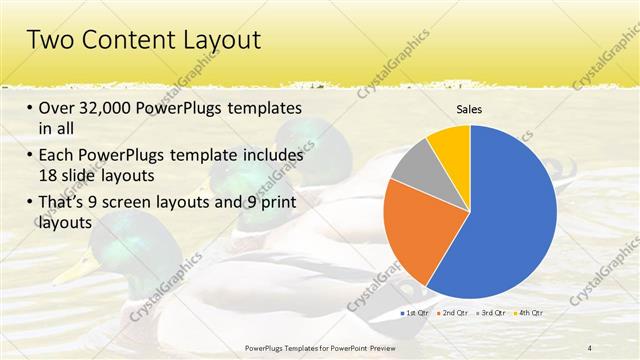 Two Content presentation slide layout