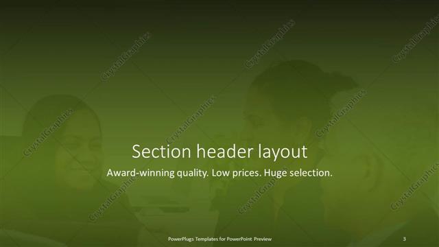 Section Header presentation slide layout