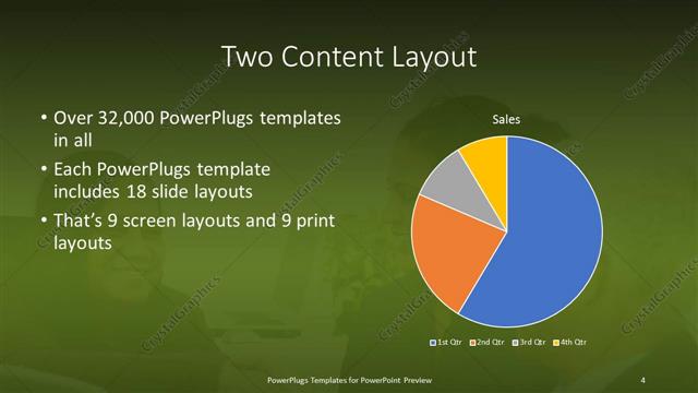 Two Content presentation slide layout