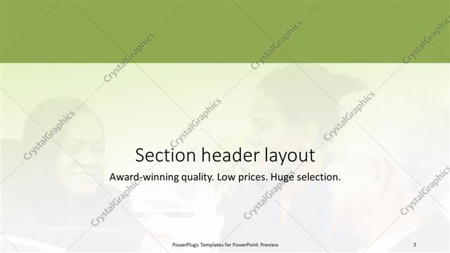 Section Header presentation slide layout