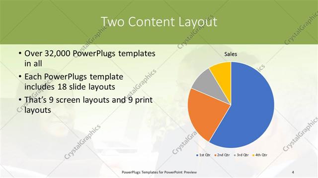 Two Content presentation slide layout