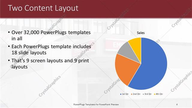 Two Content presentation slide layout