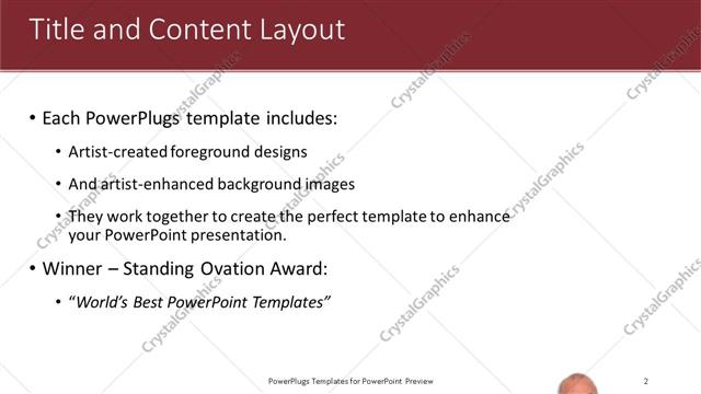Title and Content presentation slide layout