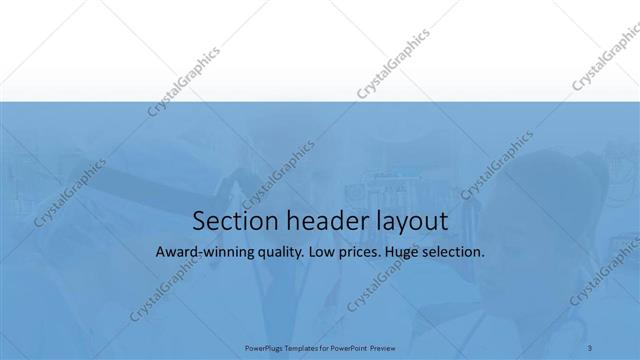 Section Header presentation slide layout
