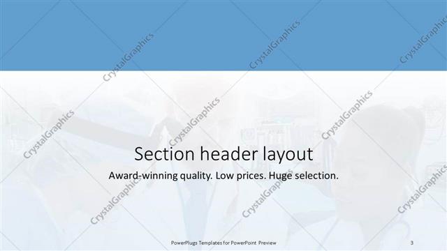 Section Header presentation slide layout