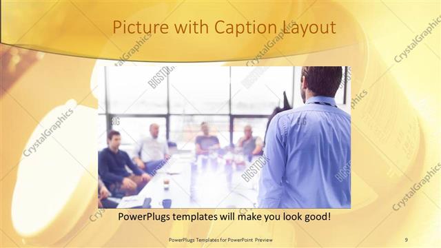 Picture with Caption presentation slide layout