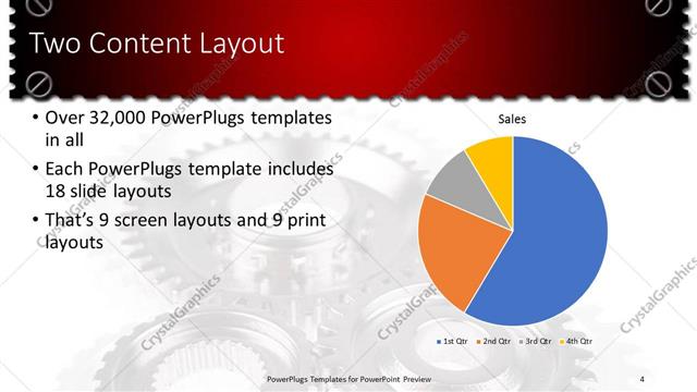 Two Content presentation slide layout