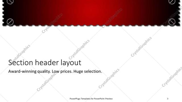 Section Header presentation slide layout