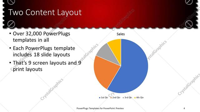 Two Content presentation slide layout