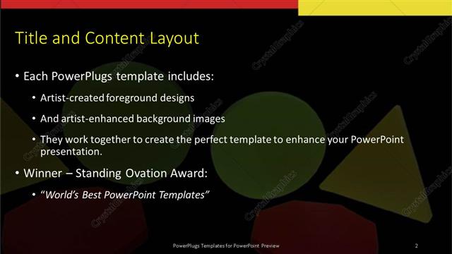 Title and Content presentation slide layout