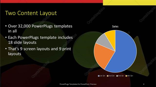 Two Content presentation slide layout