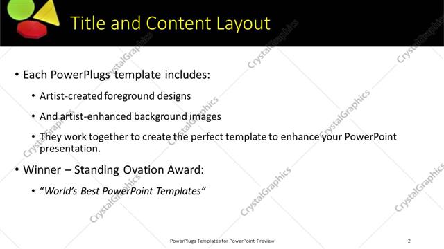 Title and Content presentation slide layout