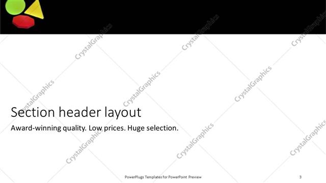 Section Header presentation slide layout