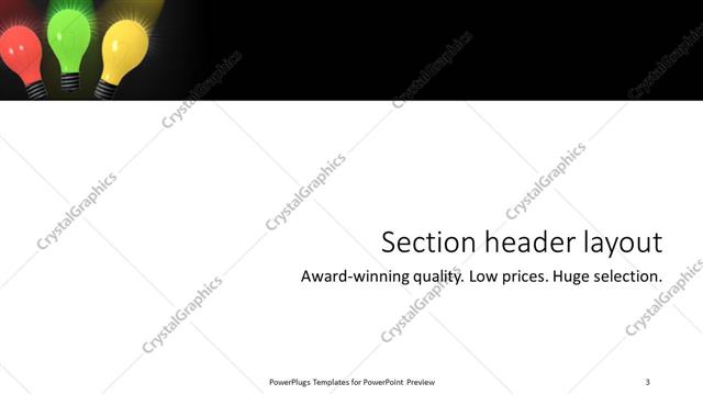 Section Header presentation slide layout