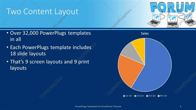 Two Content presentation slide layout