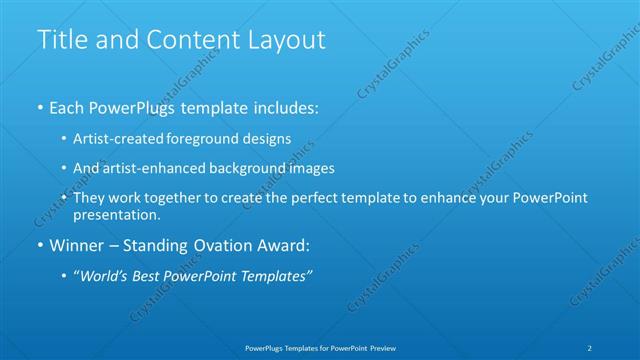 Title and Content presentation slide layout