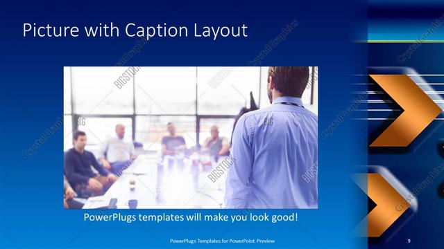 Picture with Caption presentation slide layout