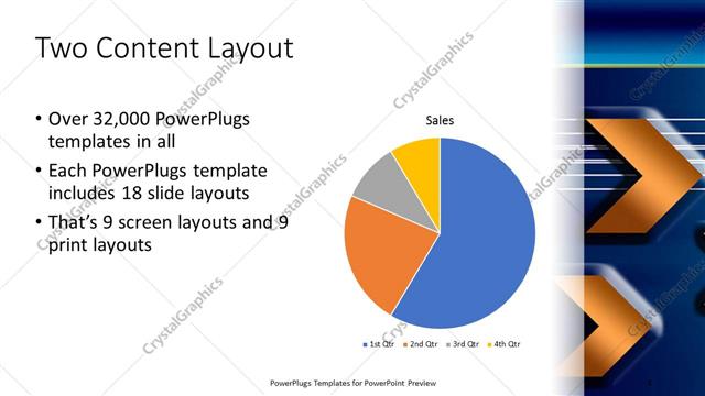 Two Content presentation slide layout