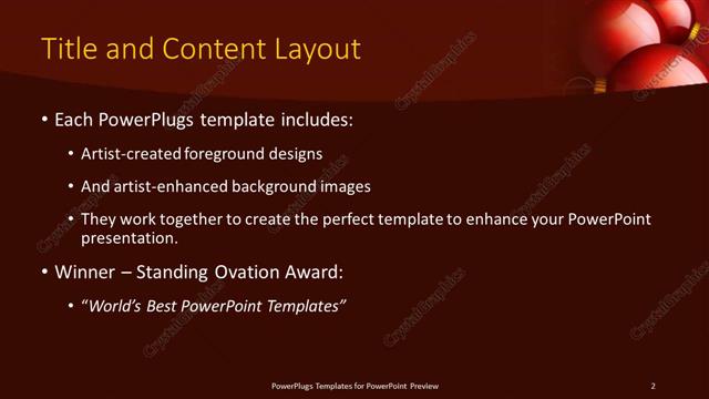 Title and Content presentation slide layout