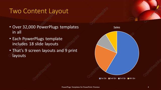 Two Content presentation slide layout