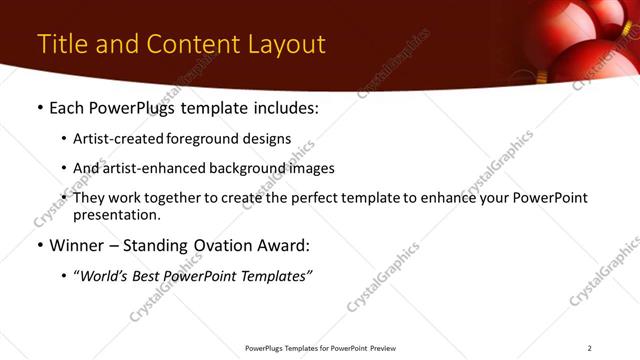 Title and Content presentation slide layout