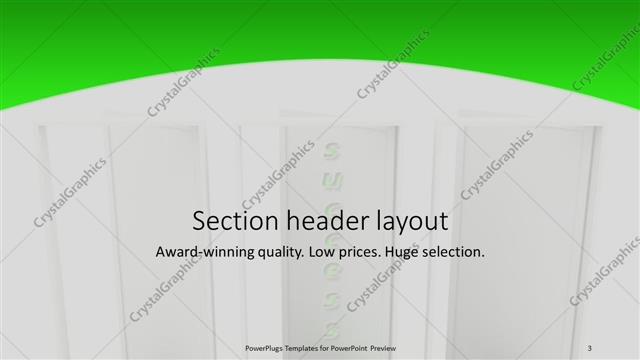 Section Header presentation slide layout