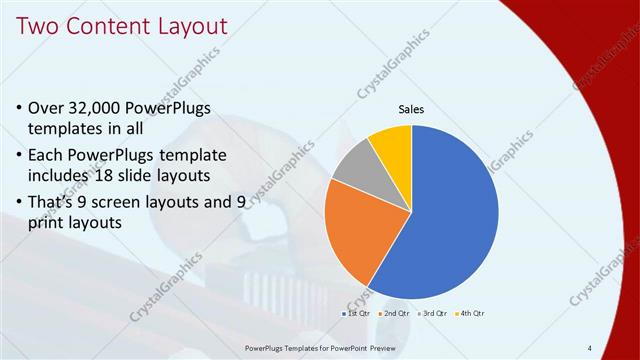 Two Content presentation slide layout