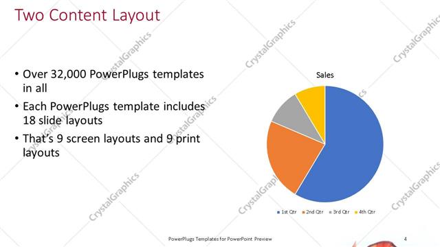 Two Content presentation slide layout
