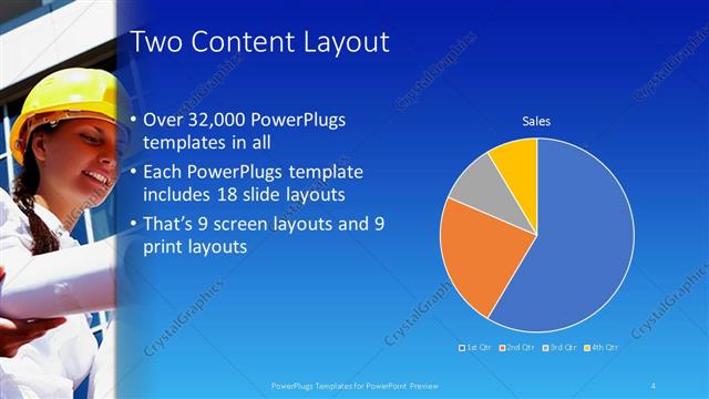 Two Content presentation slide layout