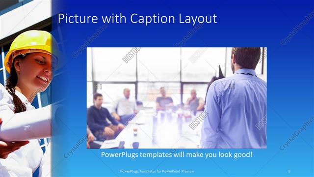 Picture with Caption presentation slide layout