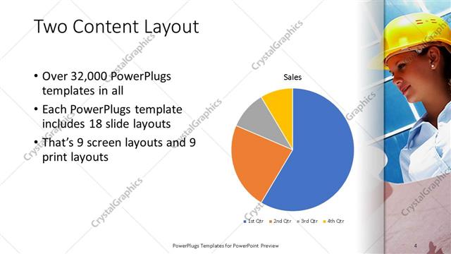 Two Content presentation slide layout